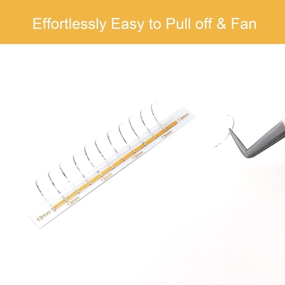 Silver Lash Extensions CC Curl 9-18mm Mixed Lash Trays, Holographic Lash Tinsel - Picture 6 of 8